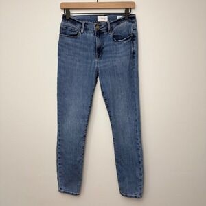 FRAME Women's‎ Le Skinny de Jeanne Crop Jeans Denim Blue Wash Size 28